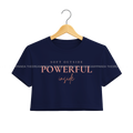 Soft Outside - Navy Blue Crop top for Women- The Dreamy Panda