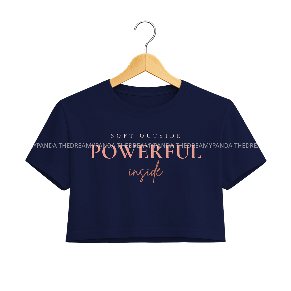 Soft Outside - Navy Blue Crop top for Women- The Dreamy Panda