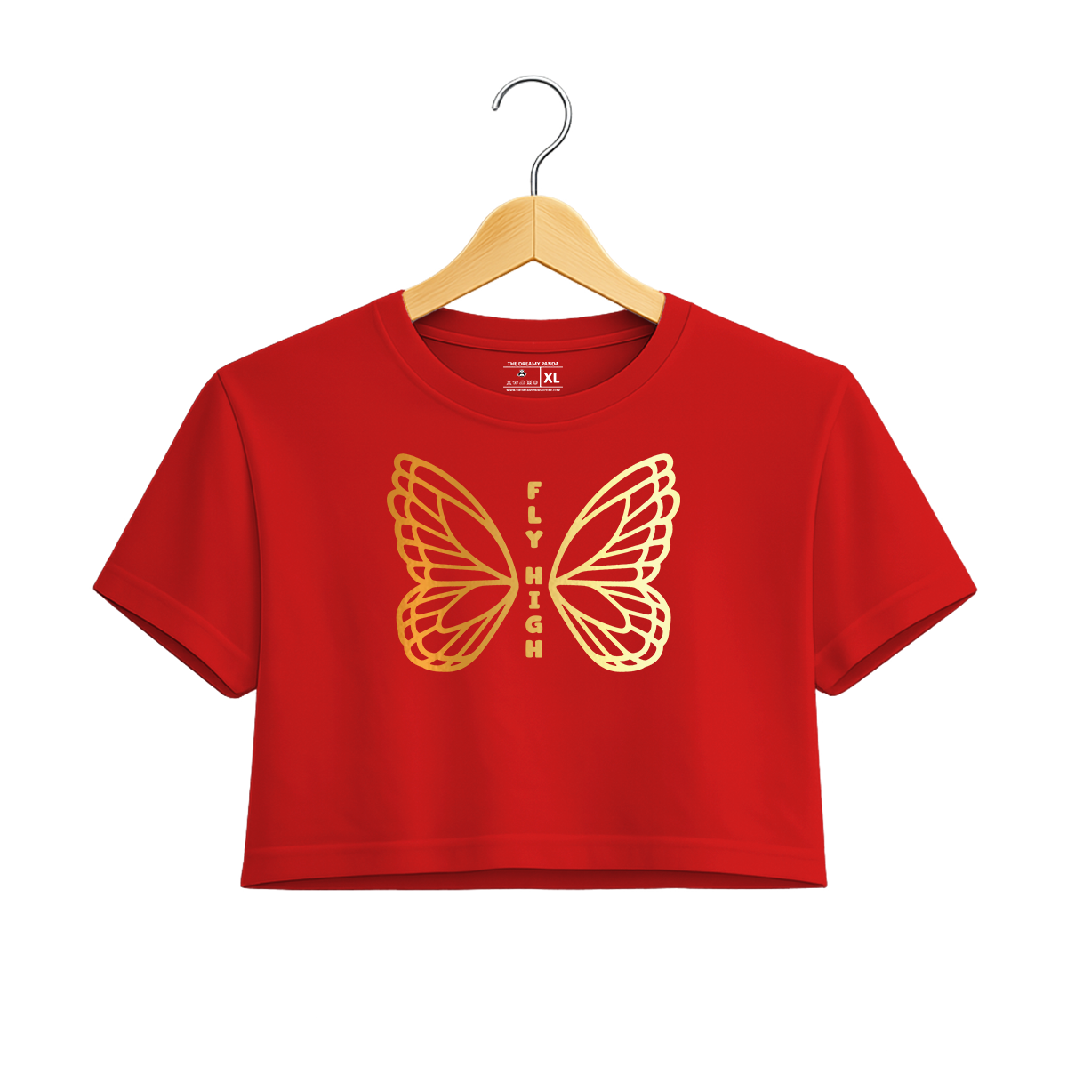 Fly High - Red Crop top for Women - The Dreamy Panda