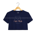 Cute Chaos - Navy Blue Crop top for Women - The Dreamy Panda