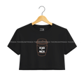 Iced and Nice - Black Crop top for Women- The Dreamy Panda