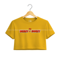 I'm Berry Sweet - Yellow Crop top for women- The Dreamy Panda