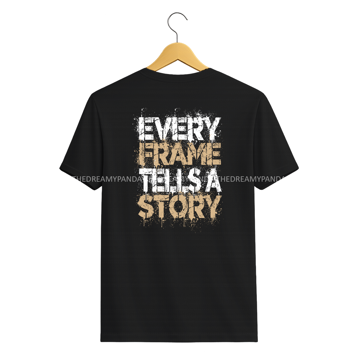 Cinema - Every Frame Tells a Story- Front and Back print - Half sleeve Tshirt - The Dreamy Panda
