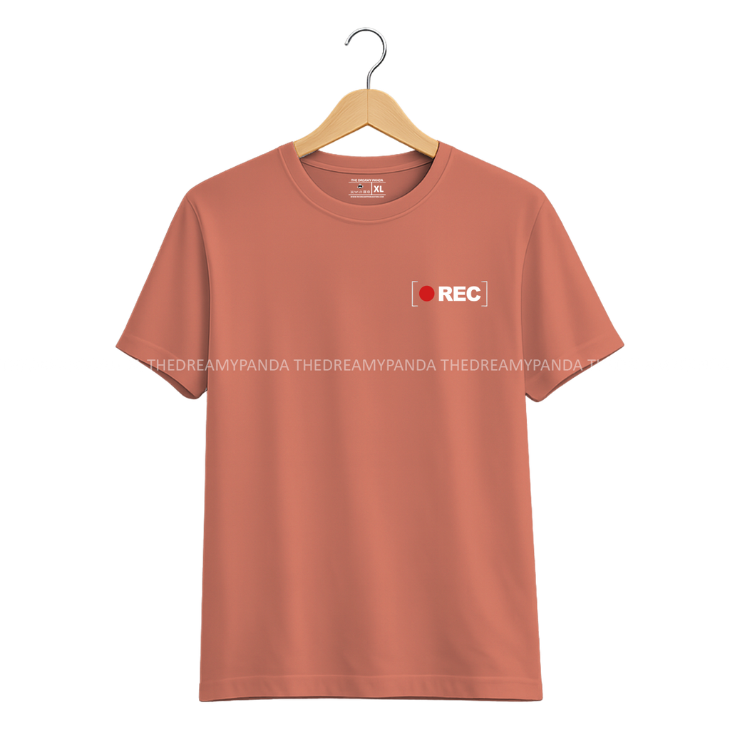 Memories Recorded on Low Quality - Front and Back Print - Half sleeve Tshirt - The Dreamy Panda