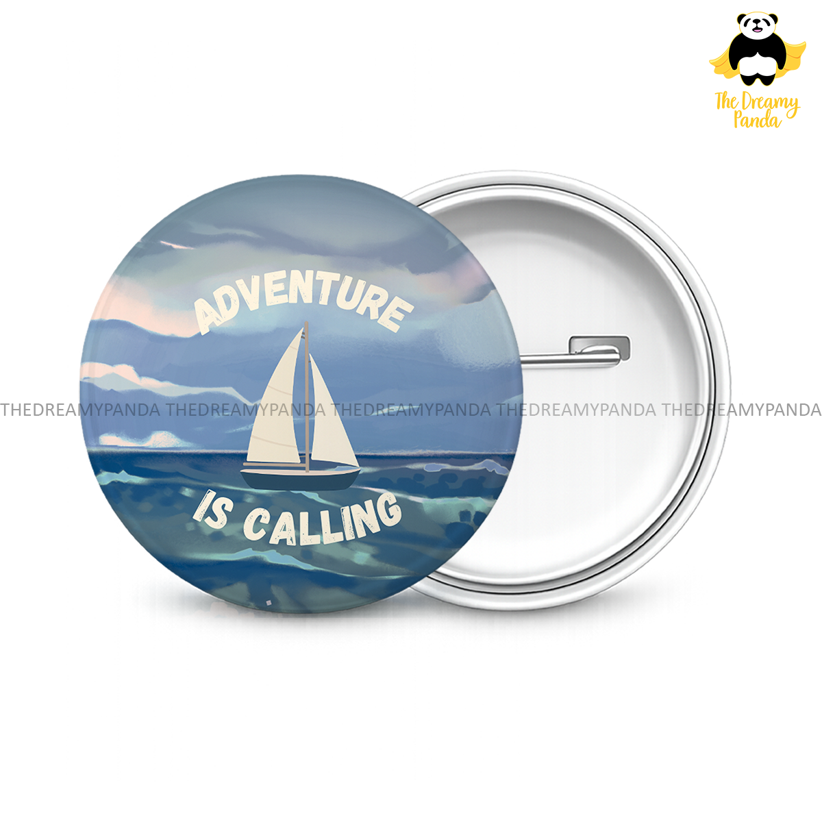 Adventure is Calling -  Round Button Badge - The Dreamy Panda