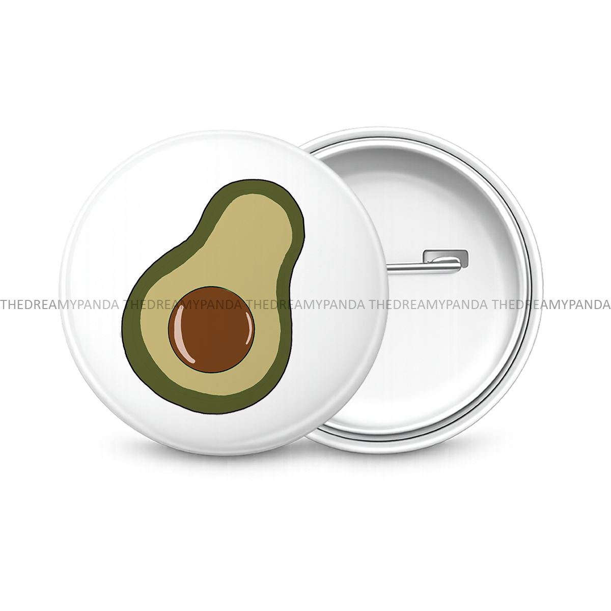 Avacado - Round Button Badge - The Dreamy Panda