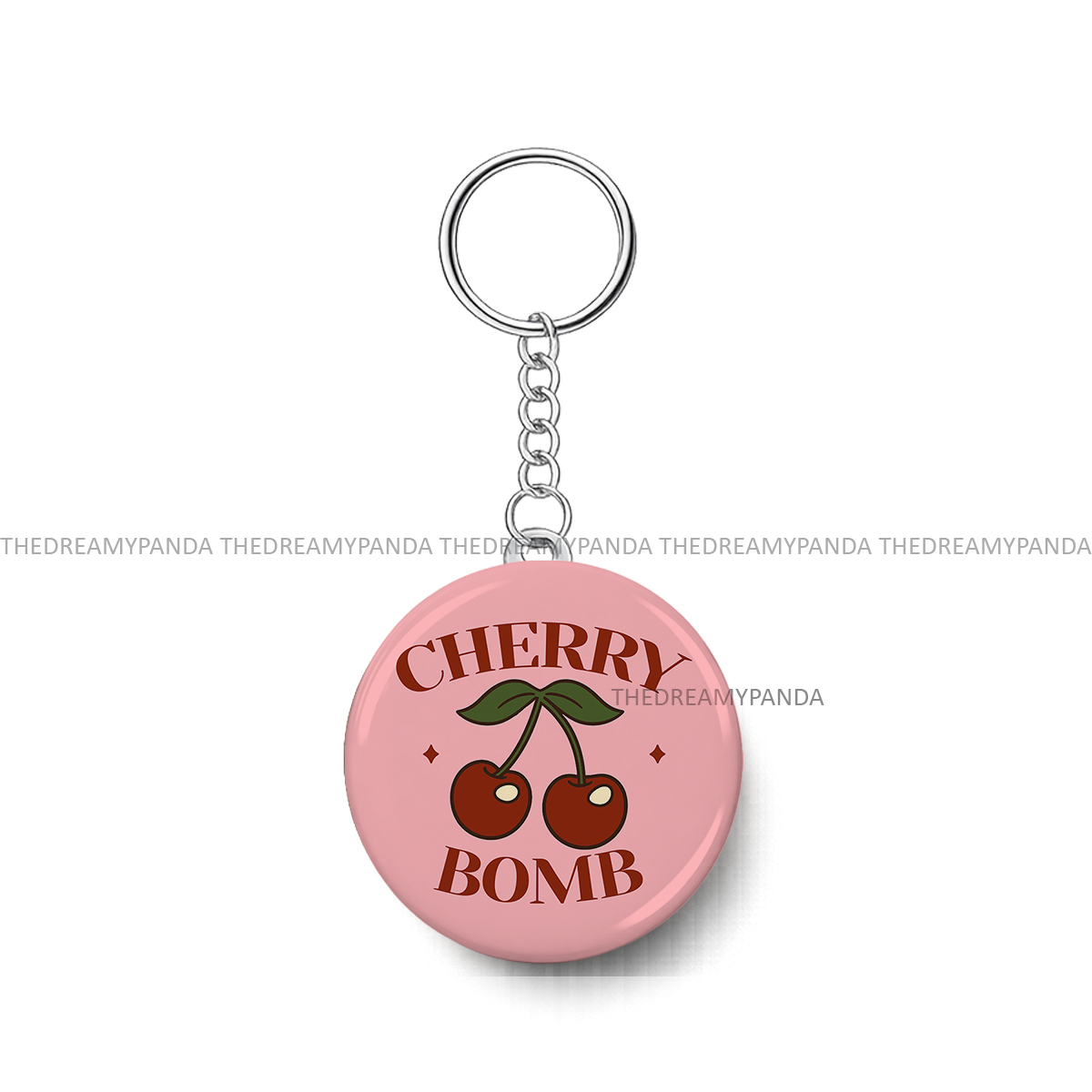 Cherry Bomb - Round Keychains - The Dreamy Panda