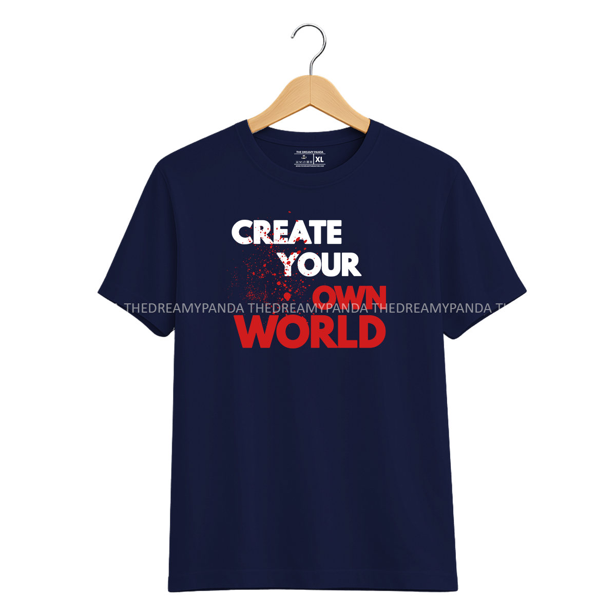 Create Your Own World - Half sleeve Tshirt - The Dreamy Panda