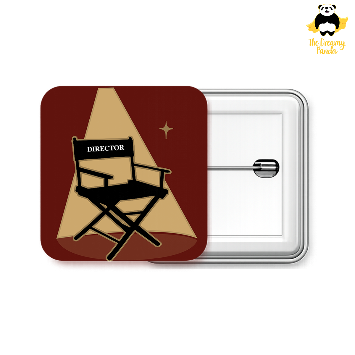 Director Chair - 50mm Square Badges - The Dreamy Panda