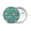Dog Pattern - Round Button Badge - The Dreamy Panda