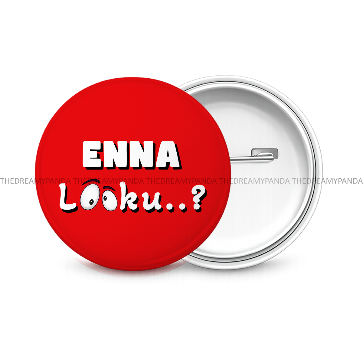 Ena Looku- Funny Button Badge - The Dreamy Panda