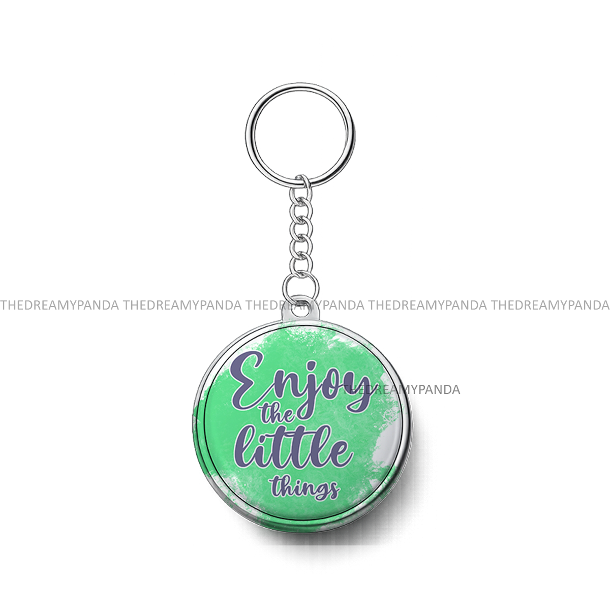 Enjoy the little things - Round Keychains - The Dreamy Panda