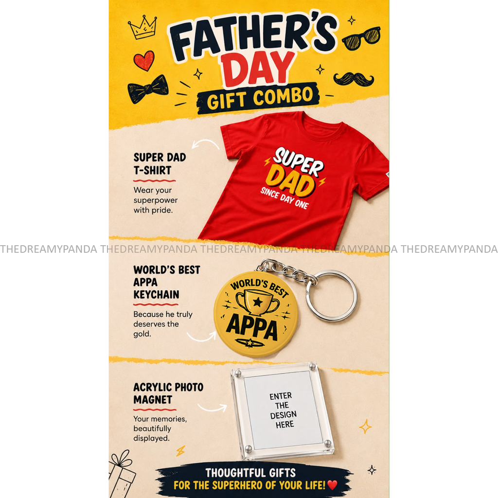 Father's Day Super Combo - T-shirt, Keychain and Acrylic Fridge Magnet
