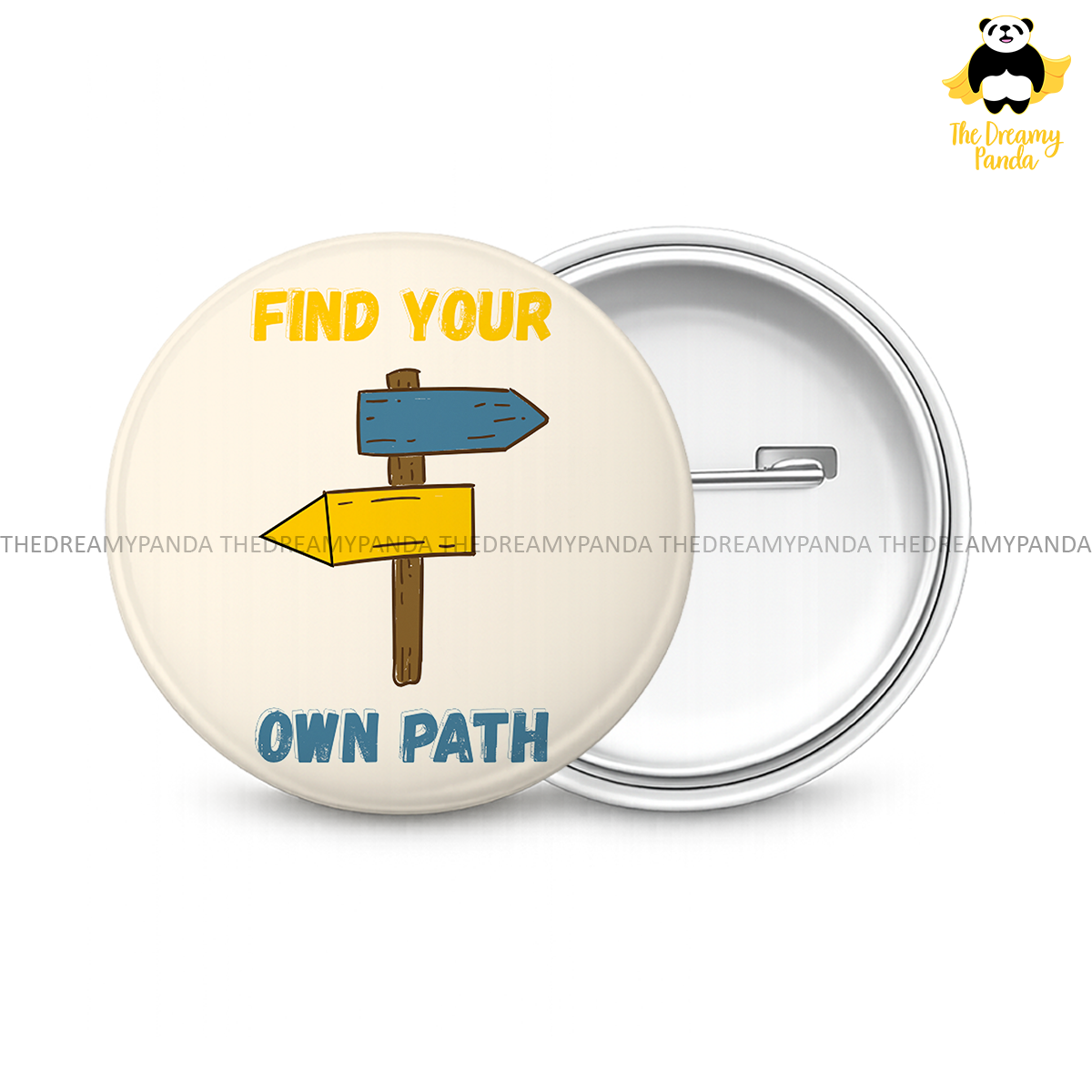 Find Your Own Path -  Round Button Badge - The Dreamy Panda