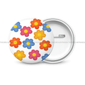 Floral Pattern - Round Button Badge - The Dreamy Panda