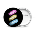 Focus Achieve Repeat -Motivational Round Button Badge - The Dreamy Panda