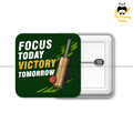 Focus Today Victory Tomorrow - 50mm Square Badges - The Dreamy Panda