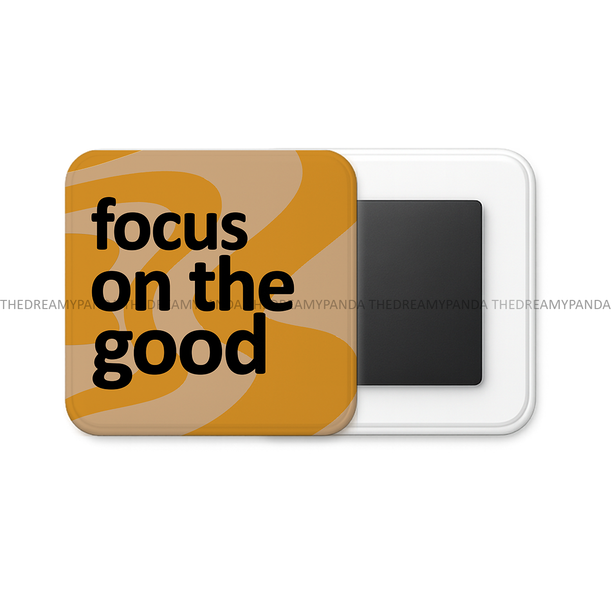 Focus on the Good - Motivational Square Fridge Magnet - The Dreamy Panda