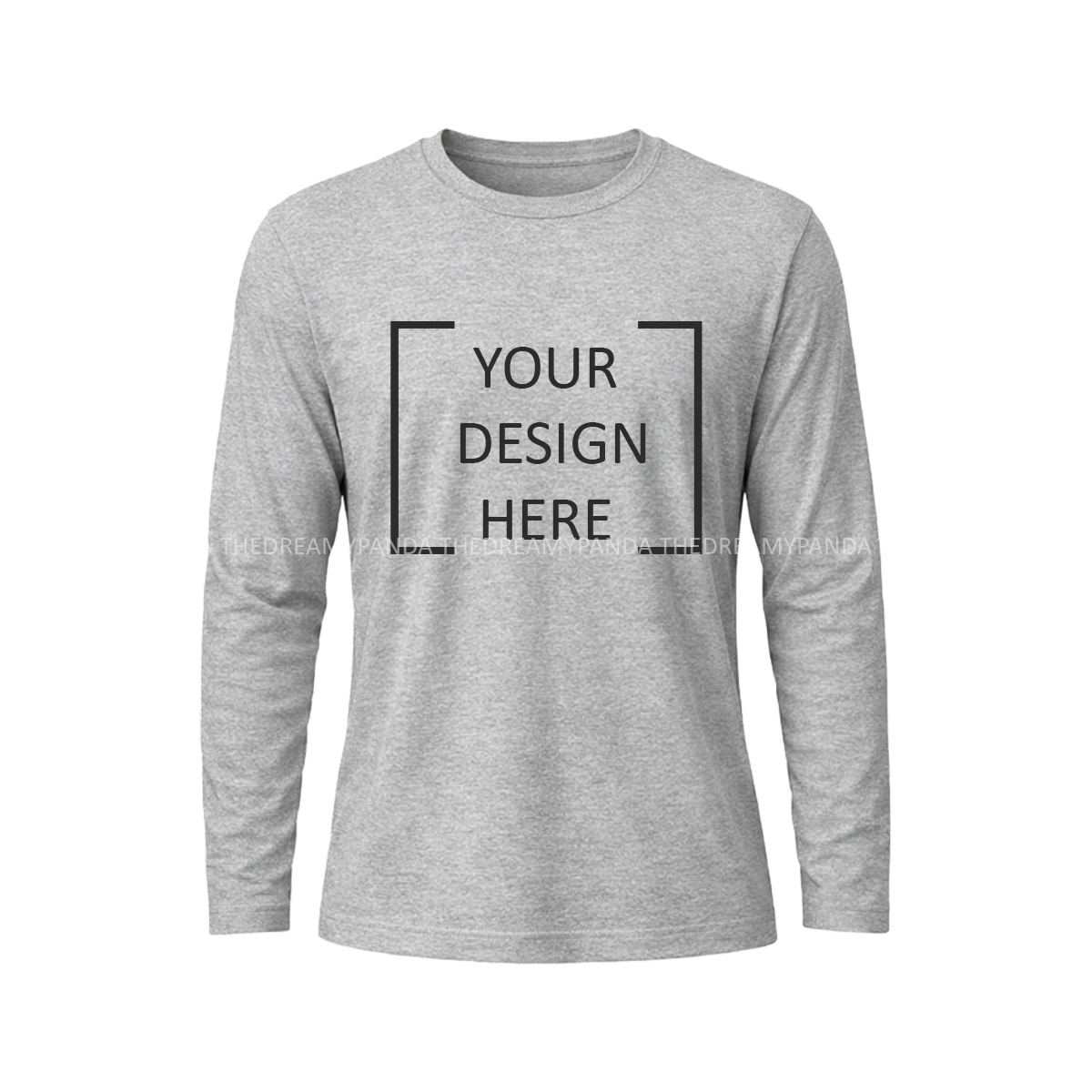 Customise your T-shirt - Grey Full sleeve T-shirt - The Dreamy Panda