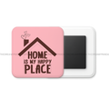 Home is My Happy Place - Square Fridge Magnet - The Dreamy Panda