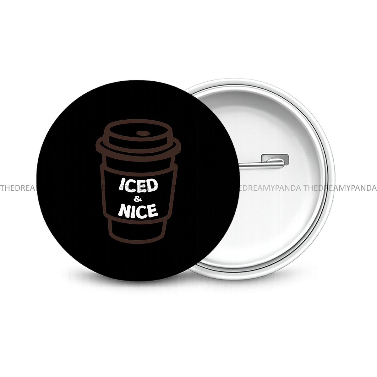 Iced and Nice - Round Button Badge - The Dreamy Panda