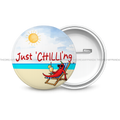 Just Chilling - Round Button Badge - The Dreamy Panda