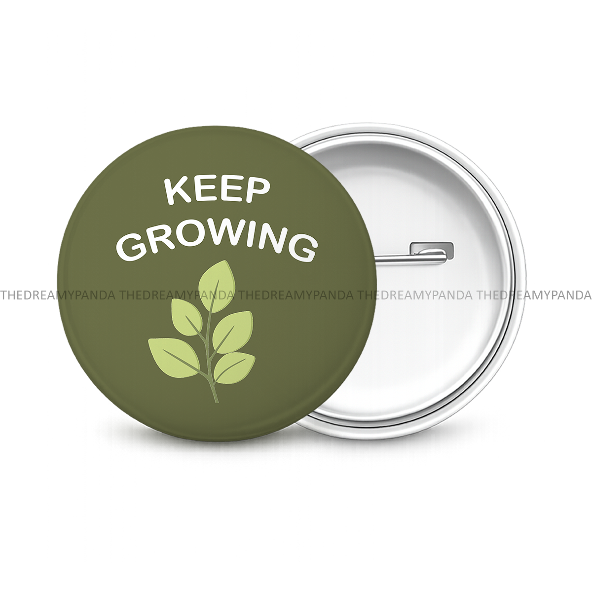 Keep Growing - Round Button Badge - The Dreamy Panda