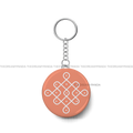 Kolam Rangoli design - Round Keychains - The Dreamy Panda