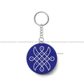 Kolam Rangoli design - Round Keychains - The Dreamy Panda