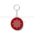 Kolam Rangoli design - Round Keychains - The Dreamy Panda