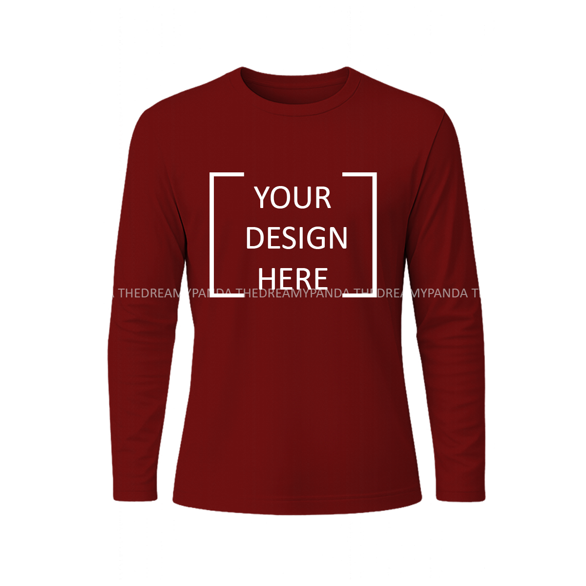 Customise your T-shirt - Maroon Full sleeve T-shirt - The Dreamy Panda