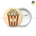 Movie Fuel Popcorn -Cinema Round Button Badge - The Dreamy Panda