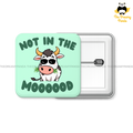 Not in the Mood - 50mm Square Badges - The Dreamy Panda
