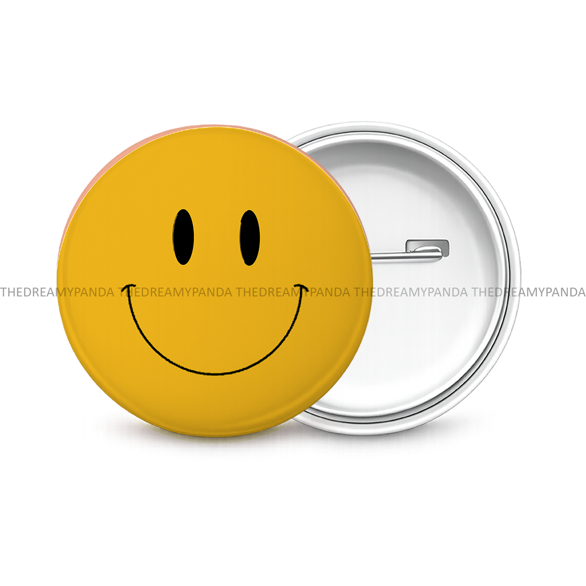 Happy Smiley - Motivational Round Button Badge - The Dreamy Panda