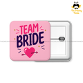 Team Bride - Wedding - 50mm Square Badges - The Dreamy Panda