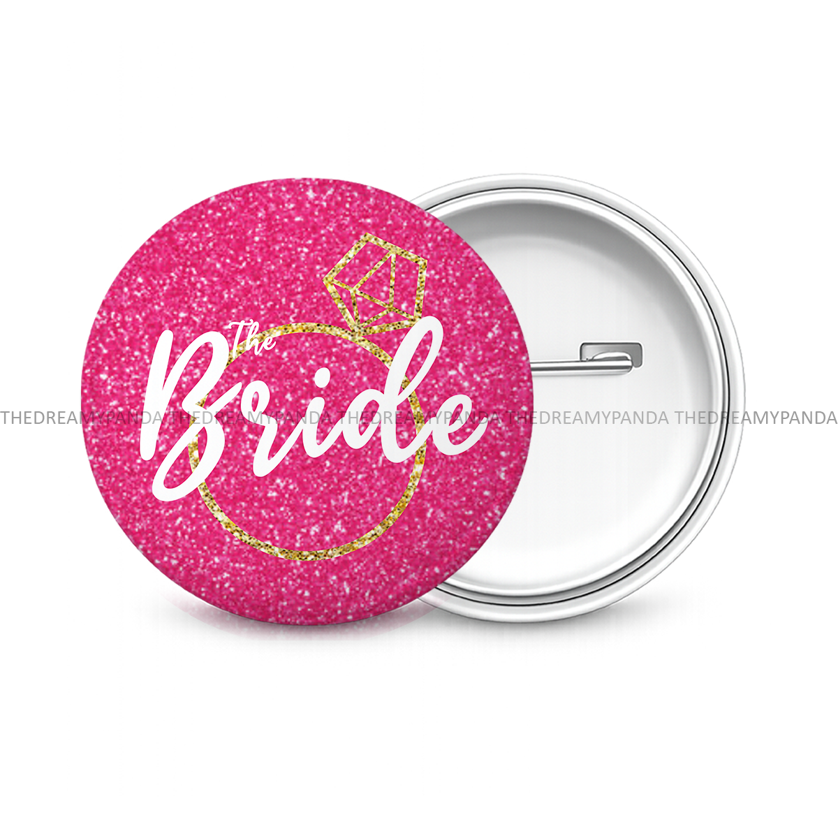 The Bride- Round Button Badge for Wedding functions - The Dreamy Panda