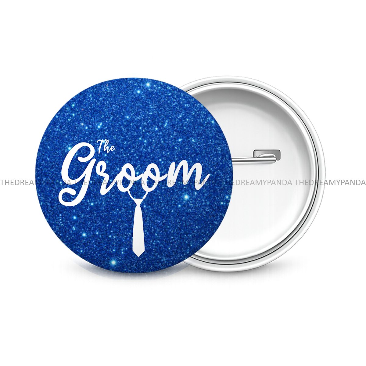 The Groom- Round Button Badge for Weddings - The Dreamy Panda