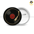 Vinyl Record -Cinema - Music Round Button Badge - The Dreamy Panda